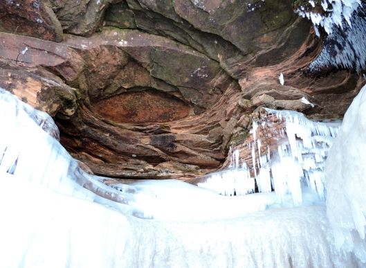 A cliff at Apostle Islands National Lakeshore.