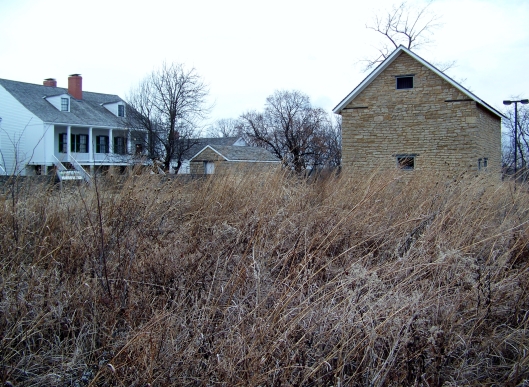If you walk behind the fort, along a short nature trail, you can still see the results of Kansas prairie restoration.