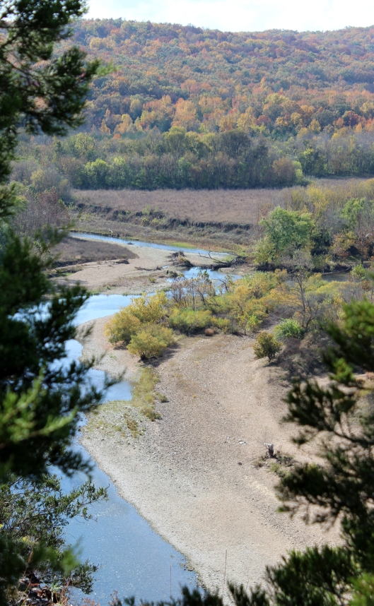 The Buffalo River from the trail at Tyler Point.