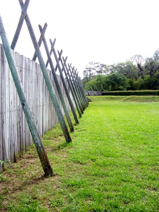 These walls form the perimeter of Old Ft. Caroline.