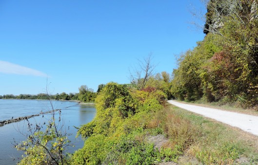 The Katy Trail follows the Missouri River for most of its length.