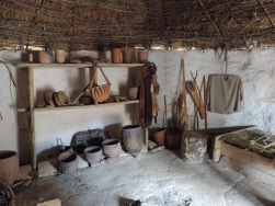 Inside a village hut